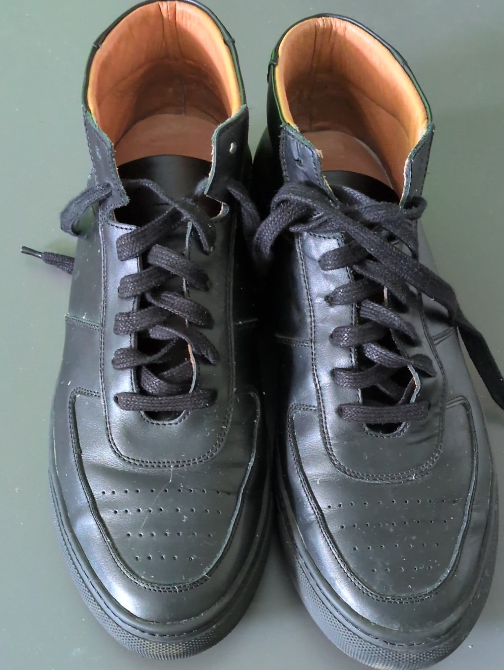 Beckett Simonon Black Leather Derby Sneakers